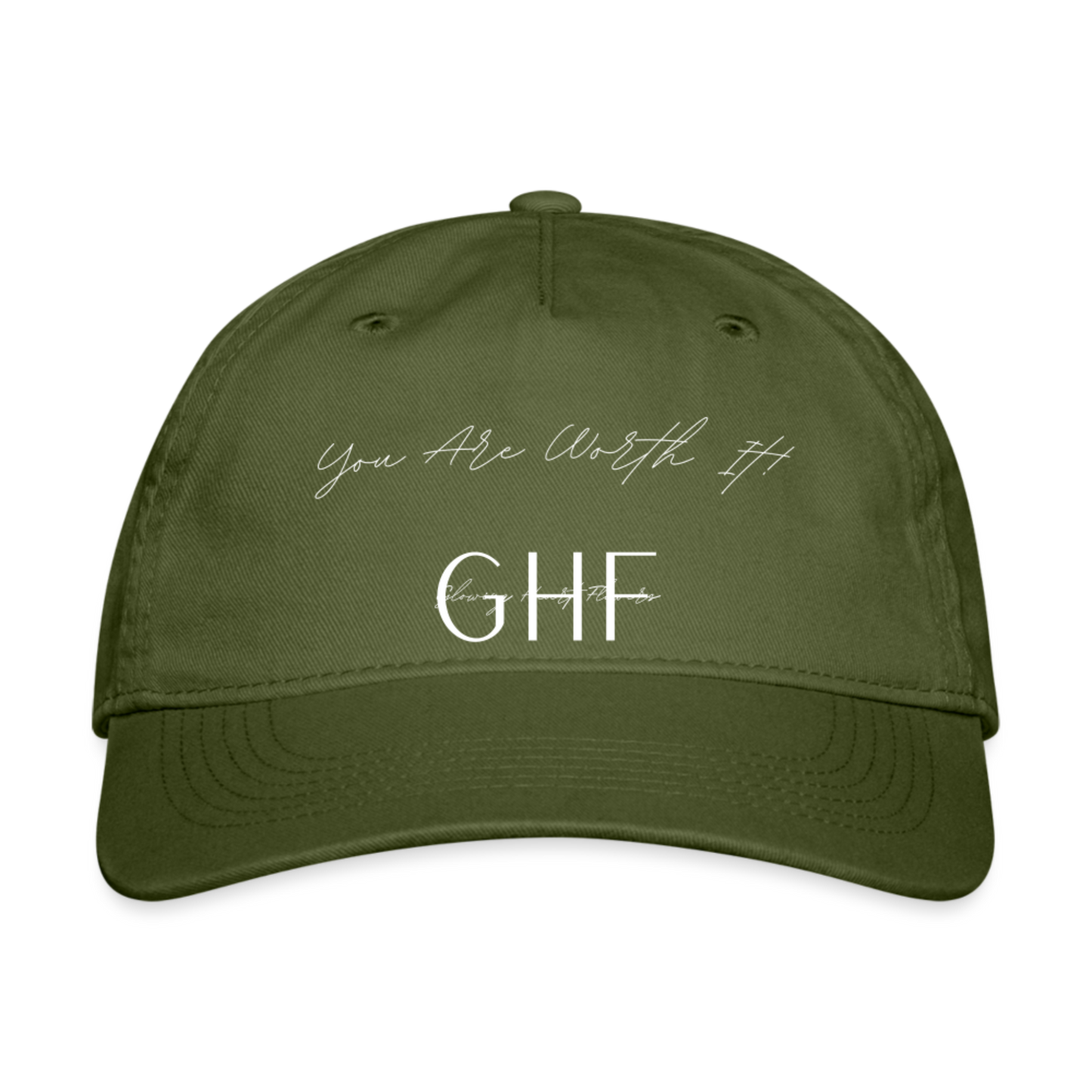 Organic Baseball Cap - olive green