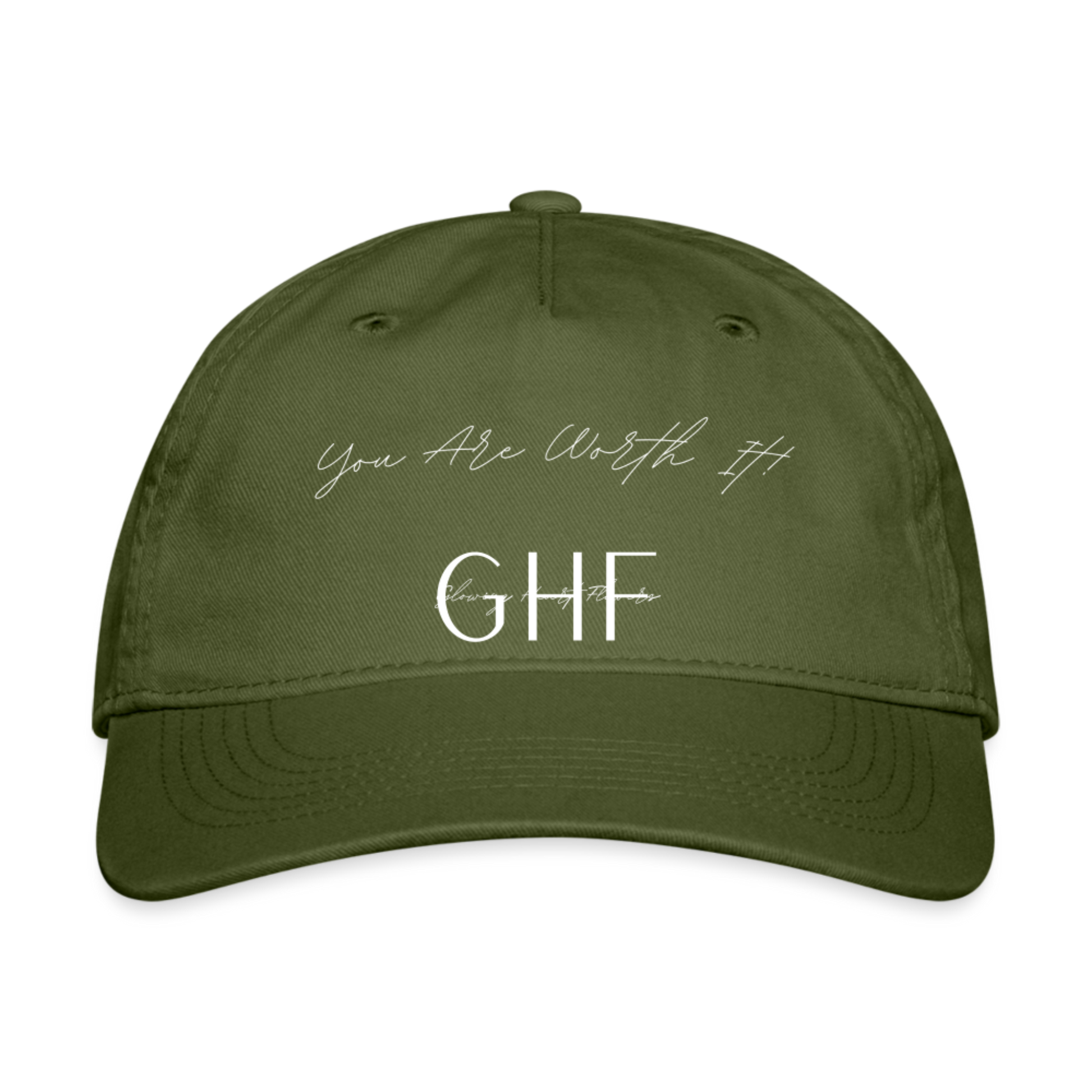 Organic Baseball Cap - olive green